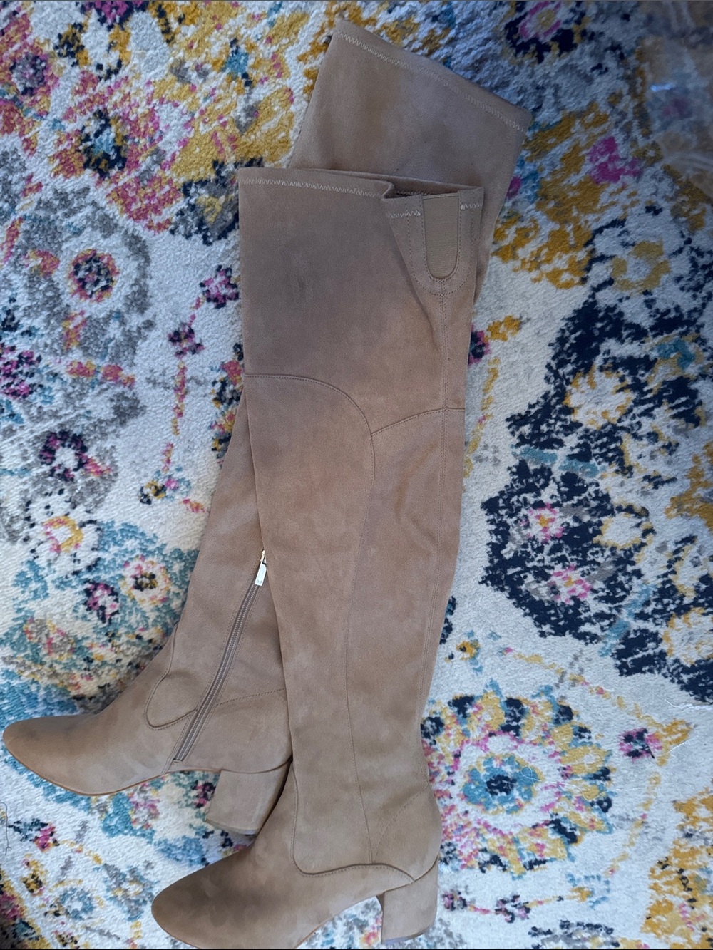 Marc Fisher Over-the-Knee Suede Boots - Tan